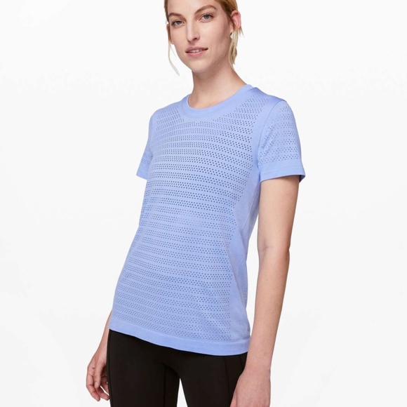 Lululemon Short Sleeve Breeze By *Squad Short Sleeve Shirt Hydrangea Blue - Picture 3 of 9